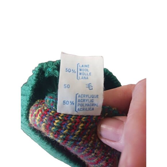 Vintage wool 80s zig zag chunky vibrant sweater - Picture 2 of 5